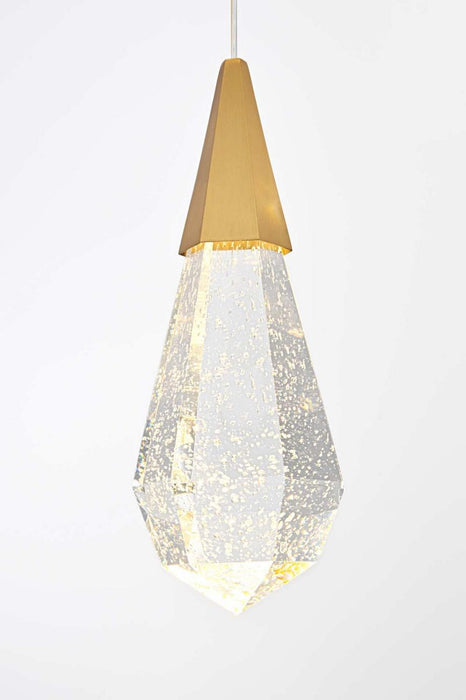 Elegant Lighting - 1013D5SG-02CR - LED Pendant - Amora - Satin Gold