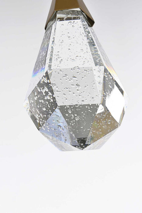 Elegant Lighting - 1013D5SG-02CR - LED Pendant - Amora - Satin Gold