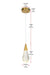 Elegant Lighting - 1013D5SG-02CR - LED Pendant - Amora - Satin Gold