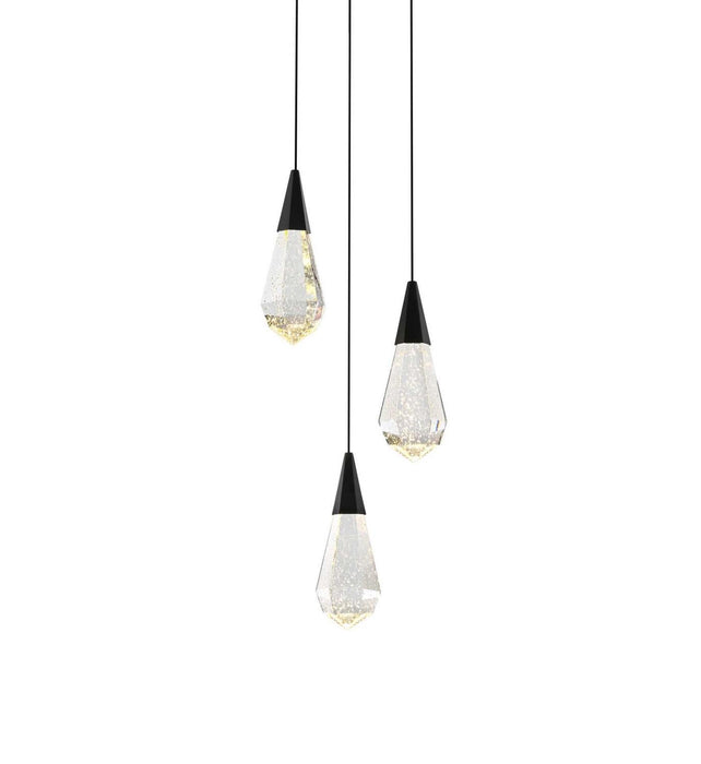 Elegant Lighting - 1013D12BK-02CR - LED Pendant - Amora - Black
