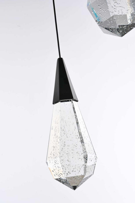 Elegant Lighting - 1013D12BK-02CR - LED Pendant - Amora - Black