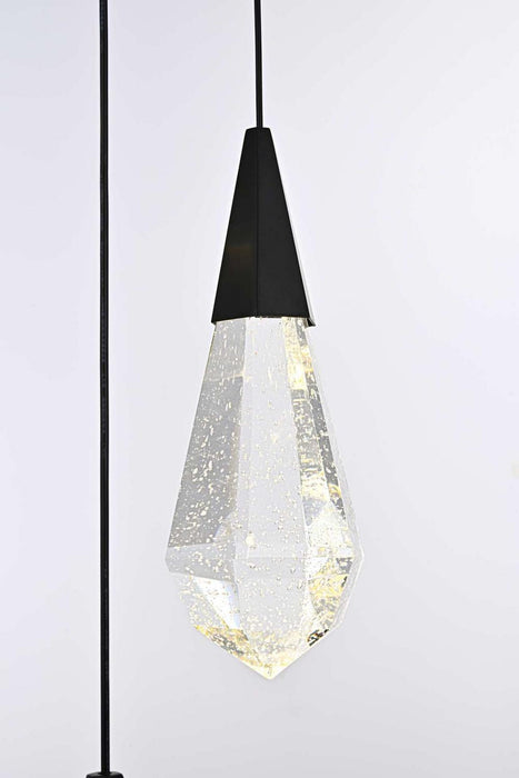 Elegant Lighting - 1013D12BK-02CR - LED Pendant - Amora - Black