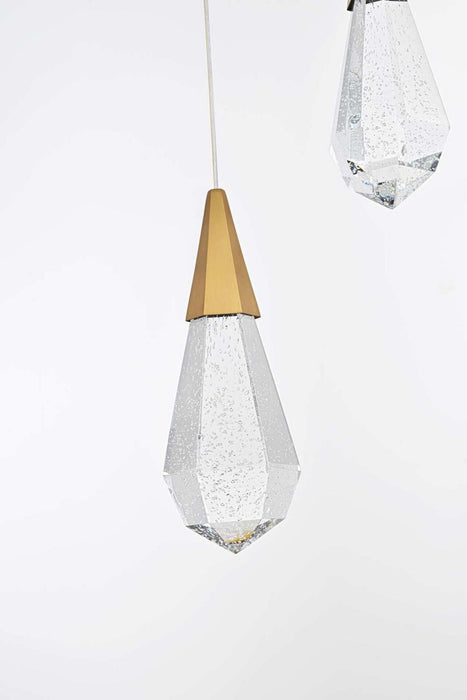 Elegant Lighting - 1013D12SG-02CR - LED Pendant - Amora - Satin Gold