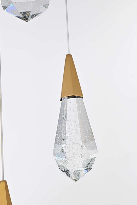 Elegant Lighting - 1013D12SG-02CR - LED Pendant - Amora - Satin Gold