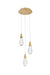 Elegant Lighting - 1013D12SG-02CR - LED Pendant - Amora - Satin Gold