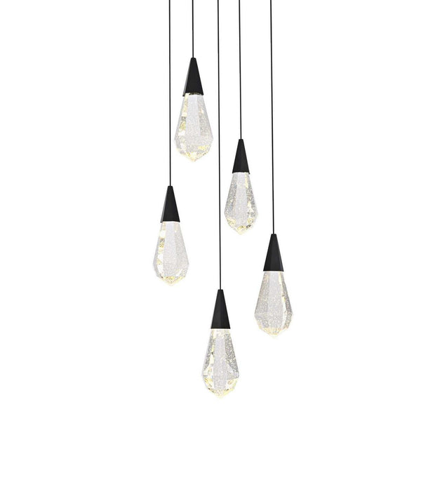 Elegant Lighting - 1013D16BK-02CR - LED Pendant - Amora - Black