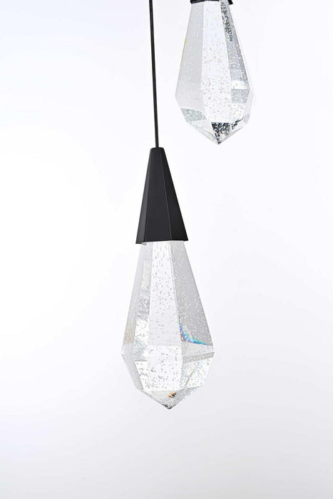 Elegant Lighting - 1013D16BK-02CR - LED Pendant - Amora - Black