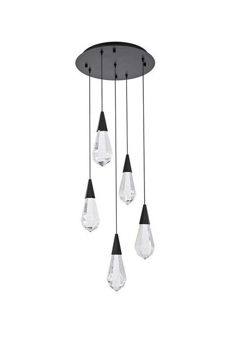 Elegant Lighting - 1013D16BK-02CR - LED Pendant - Amora - Black