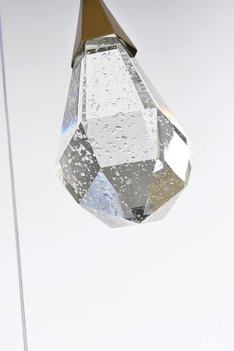 Elegant Lighting - 1013D16SG-02CR - LED Pendant - Amora - Satin Gold
