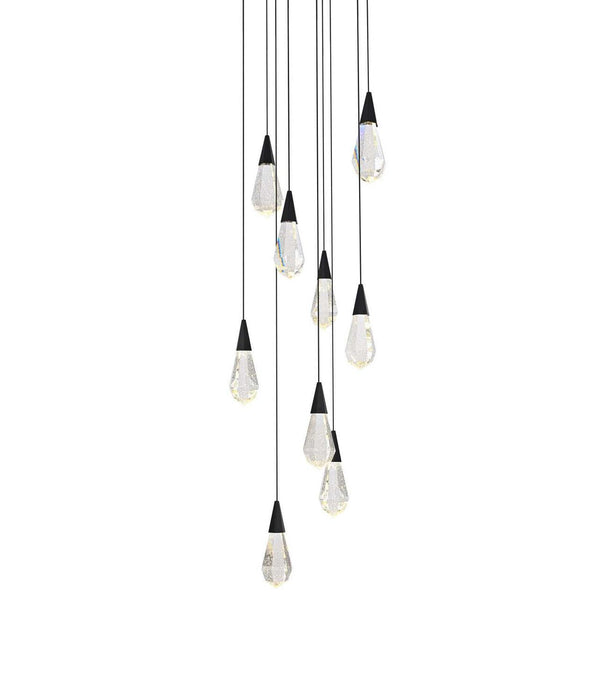 Elegant Lighting - 1013D20BK-02CR - LED Pendant - Amora - Black