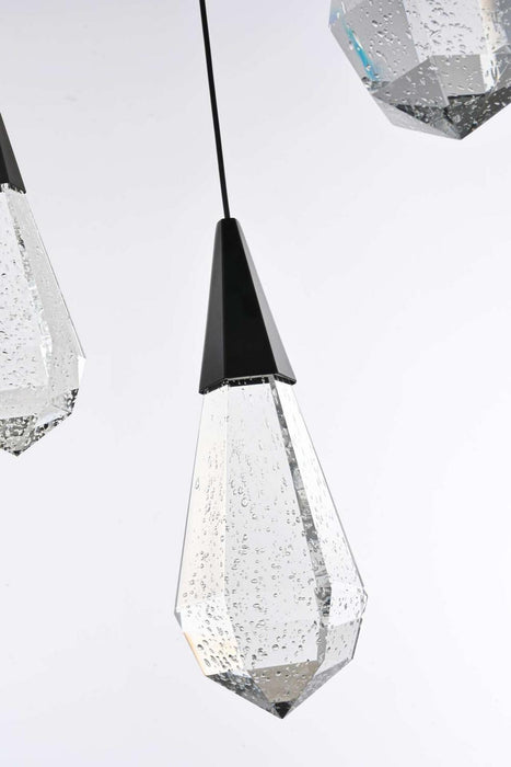 Elegant Lighting - 1013D20BK-02CR - LED Pendant - Amora - Black