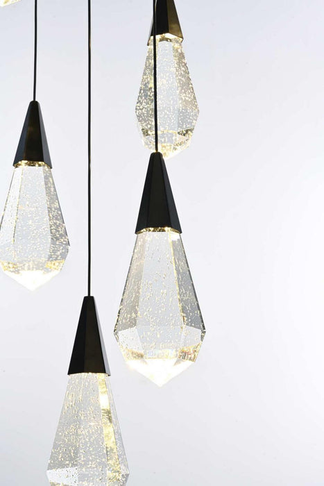 Elegant Lighting - 1013D20BK-02CR - LED Pendant - Amora - Black