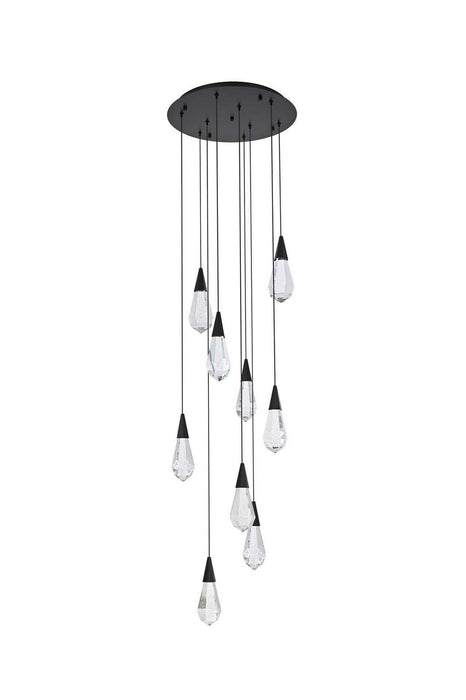 Elegant Lighting - 1013D20BK-02CR - LED Pendant - Amora - Black