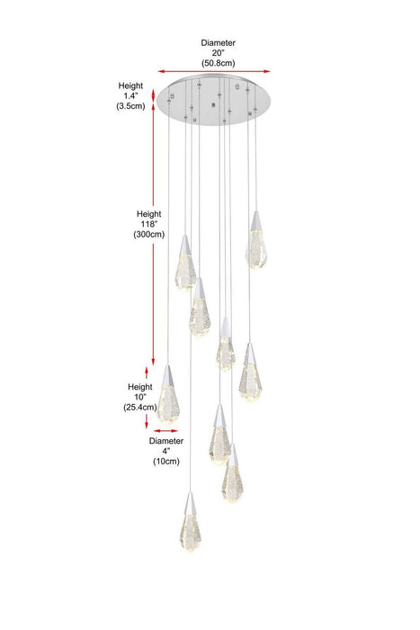 Elegant Lighting - 1013D20C-02CR - LED Pendant - Amora - Chrome