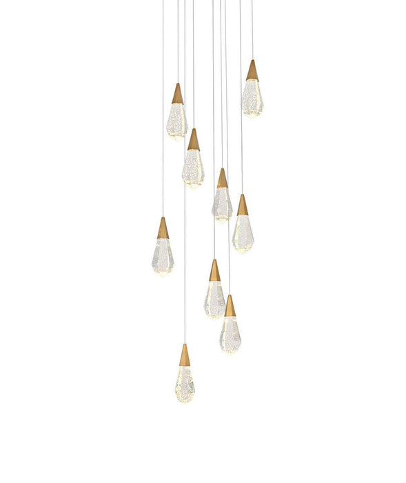 Elegant Lighting - 1013D20SG-02CR - LED Pendant - Amora - Satin Gold