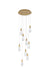 Elegant Lighting - 1013D20SG-02CR - LED Pendant - Amora - Satin Gold