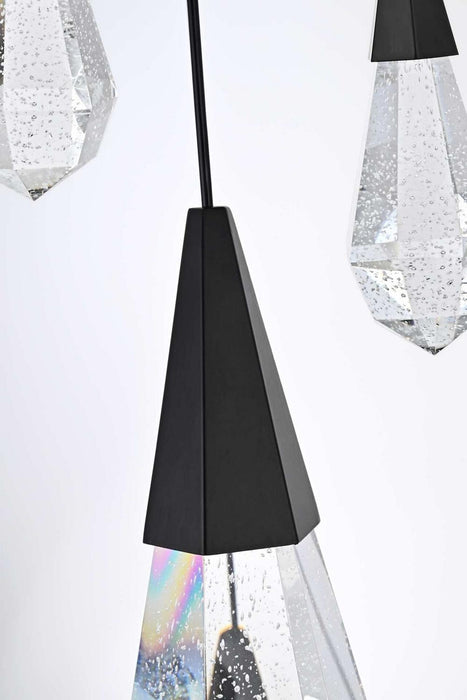 Elegant Lighting - 1013D24BK-02CR - LED Pendant - Amora - Black