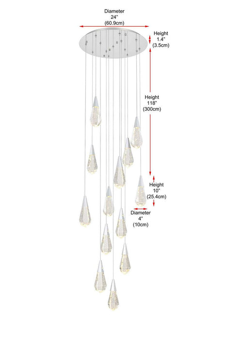 Elegant Lighting - 1013D24C-02CR - LED Pendant - Amora - Chrome