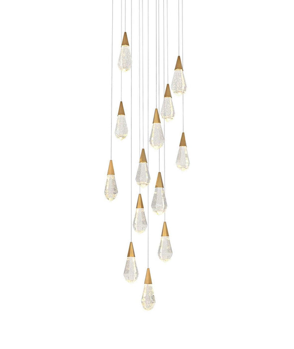 Elegant Lighting - 1013D24SG-02CR - LED Pendant - Amora - Satin Gold