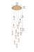 Elegant Lighting - 1013D24SG-02CR - LED Pendant - Amora - Satin Gold