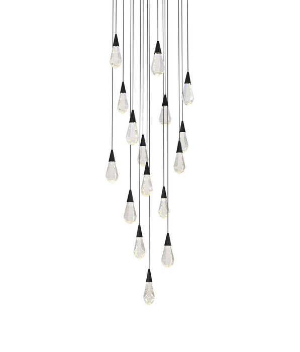 Elegant Lighting - 1013D28BK-02CR - LED Pendant - Amora - Black