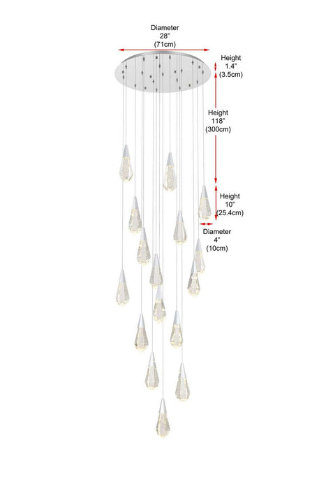 Elegant Lighting - 1013D28C-02CR - LED Pendant - Amora - Chrome