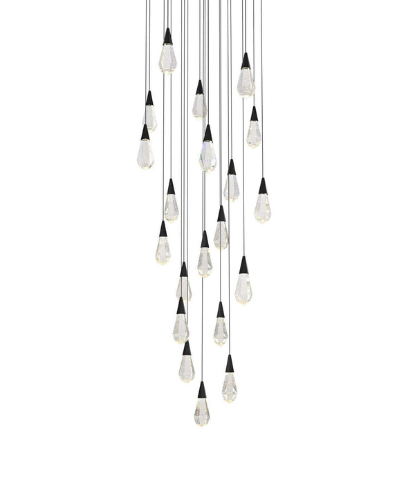 Elegant Lighting - 1013G32BK-02CR - LED Chandelier - Amora - Black