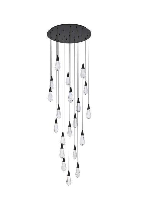 Elegant Lighting - 1013G32BK-02CR - LED Chandelier - Amora - Black