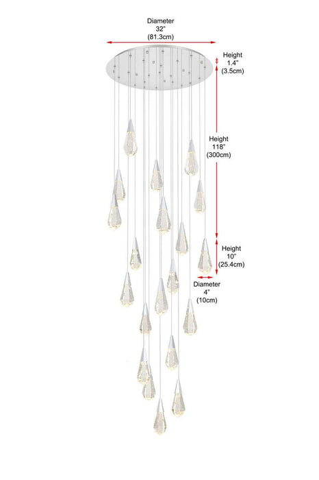 Elegant Lighting - 1013G32C-02CR - LED Chandelier - Amora - Chrome
