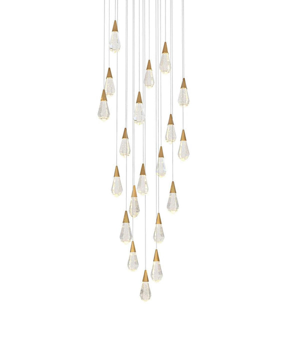 Elegant Lighting - 1013G32SG-02CR - LED Chandelier - Amora - Satin Gold