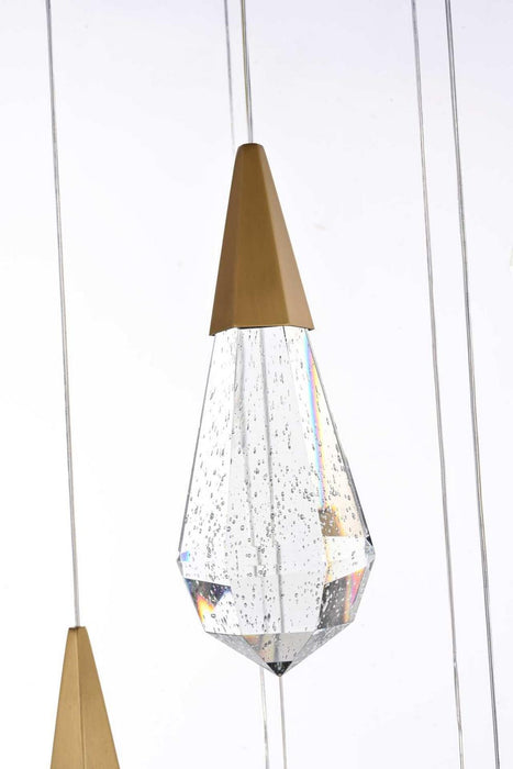 Elegant Lighting - 1013G32SG-02CR - LED Chandelier - Amora - Satin Gold