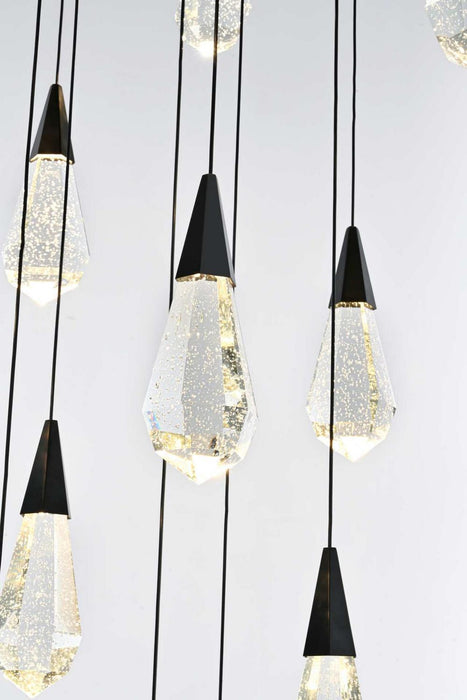 Elegant Lighting - 1013G36BK-02CR - LED Chandelier - Amora - Black