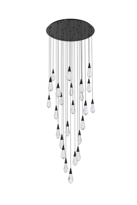 Elegant Lighting - 1013G36BK-02CR - LED Chandelier - Amora - Black