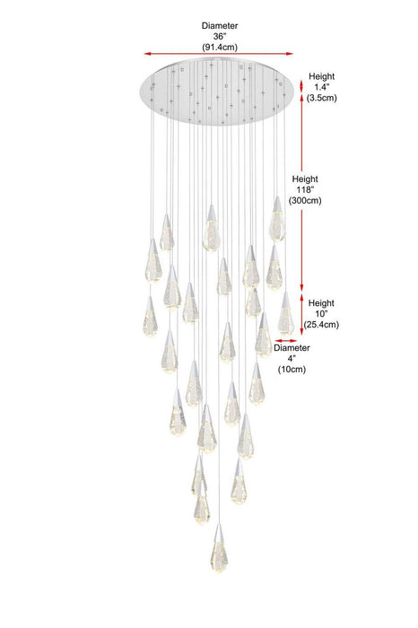 Elegant Lighting - 1013G36C-02CR - LED Chandelier - Amora - Chrome
