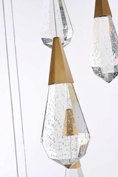 Elegant Lighting - 1013G36SG-02CR - LED Chandelier - Amora - Satin Gold