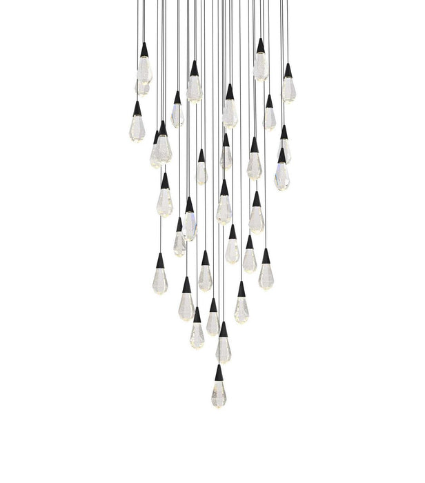 Elegant Lighting - 1013G42BK-02CR - LED Chandelier - Amora - Black