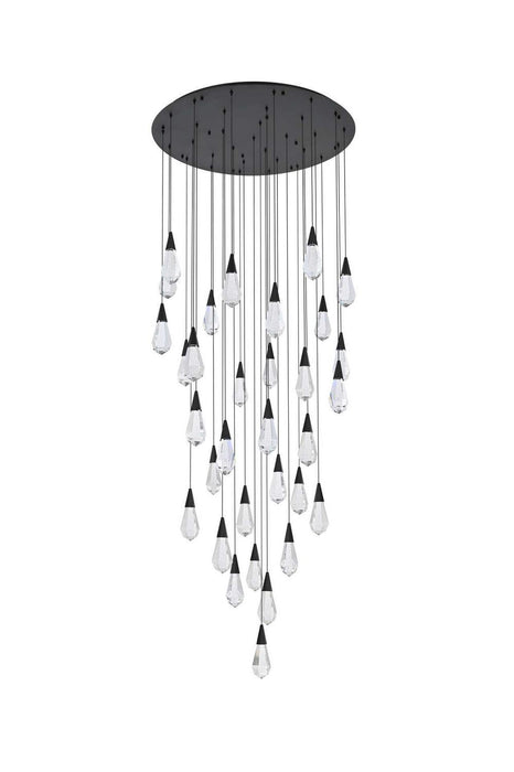 Elegant Lighting - 1013G42BK-02CR - LED Chandelier - Amora - Black