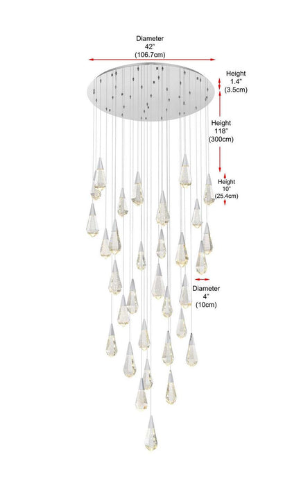 Elegant Lighting - 1013G42C-02CR - LED Chandelier - Amora - Chrome