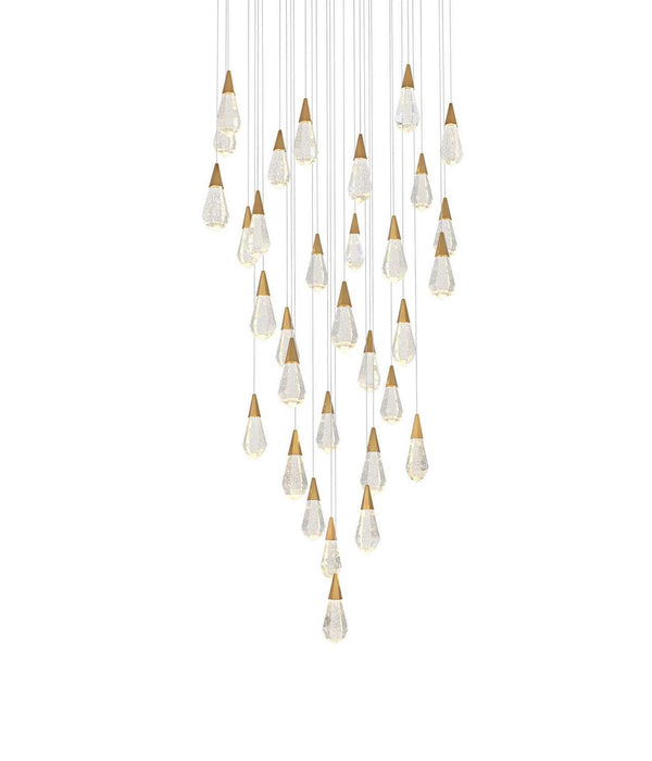 Elegant Lighting - 1013G42SG-02CR - LED Chandelier - Amora - Satin Gold