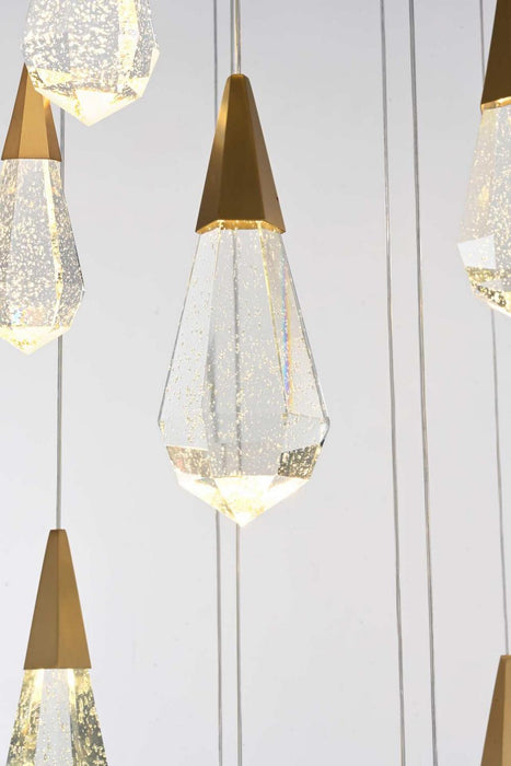 Elegant Lighting - 1013G42SG-02CR - LED Chandelier - Amora - Satin Gold