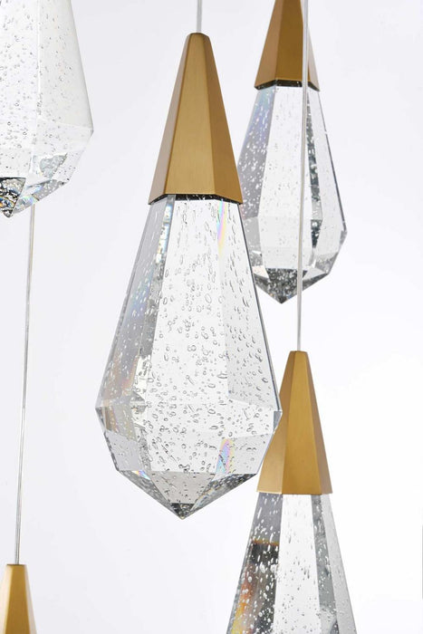 Elegant Lighting - 1013G42SG-02CR - LED Chandelier - Amora - Satin Gold