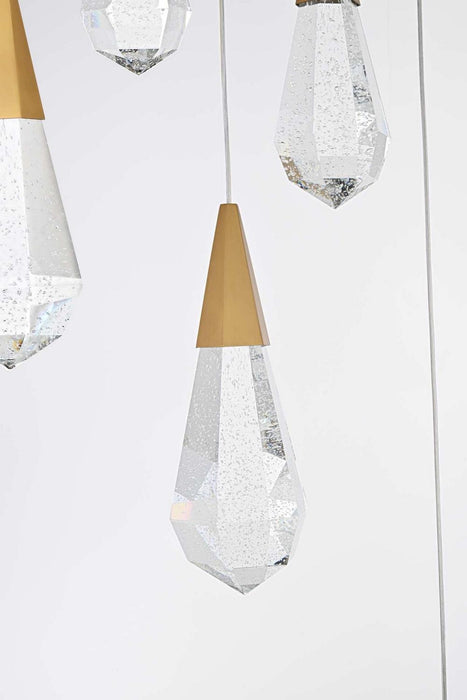 Elegant Lighting - 1013G42SG-02CR - LED Chandelier - Amora - Satin Gold