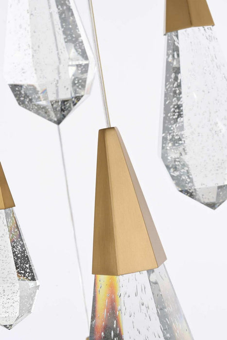 Elegant Lighting - 1013G42SG-02CR - LED Chandelier - Amora - Satin Gold