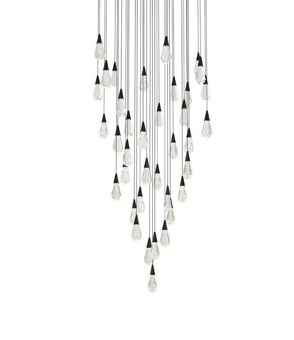 Elegant Lighting - 1013G48BK-02CR - LED Chandelier - Amora - Black
