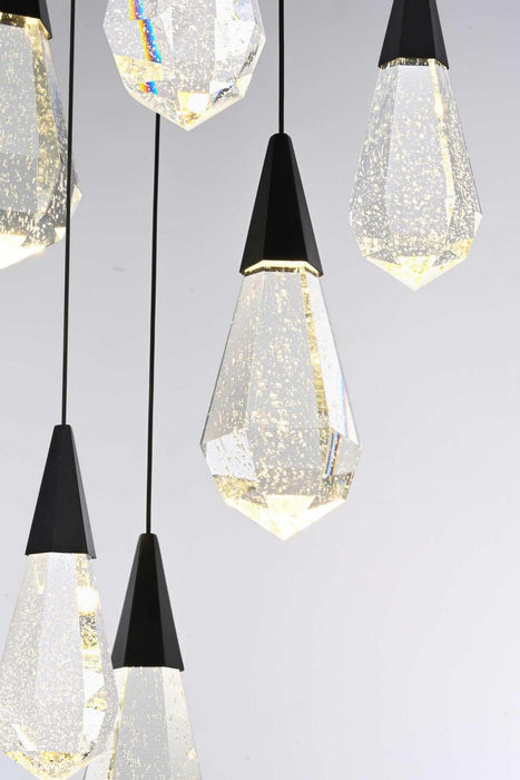 Elegant Lighting - 1013G48BK-02CR - LED Chandelier - Amora - Black