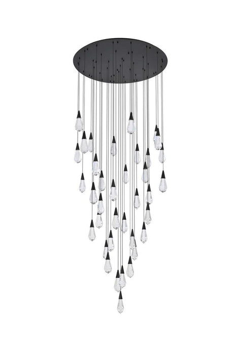 Elegant Lighting - 1013G48BK-02CR - LED Chandelier - Amora - Black