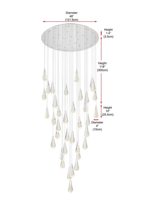 Elegant Lighting - 1013G48C-02CR - LED Chandelier - Amora - Chrome