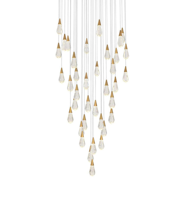 Elegant Lighting - 1013G48SG-02CR - LED Chandelier - Amora - Satin Gold