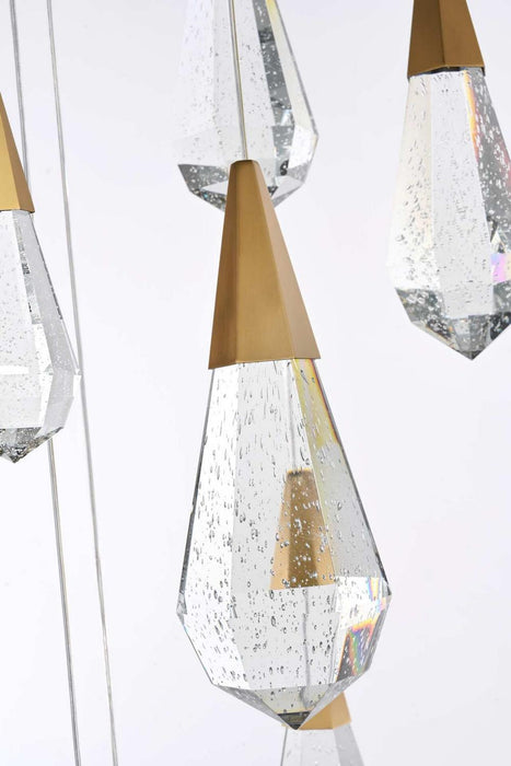 Elegant Lighting - 1013G48SG-02CR - LED Chandelier - Amora - Satin Gold