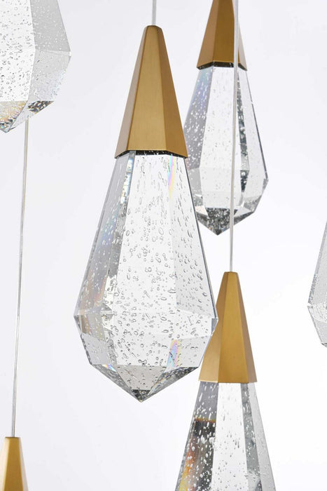 Elegant Lighting - 1013G48SG-02CR - LED Chandelier - Amora - Satin Gold